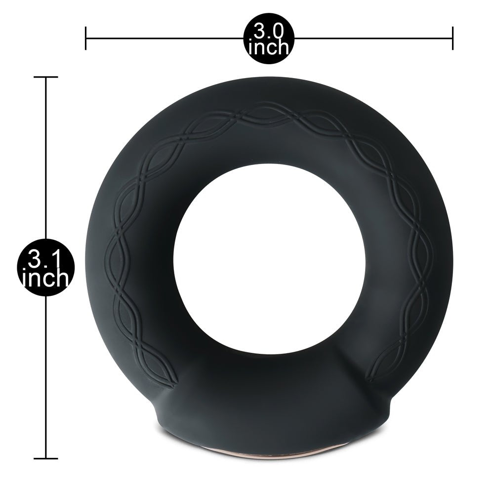 Loveangels Heat Loop Heating Vibrating Silicone Cock Ring - Loveangels
