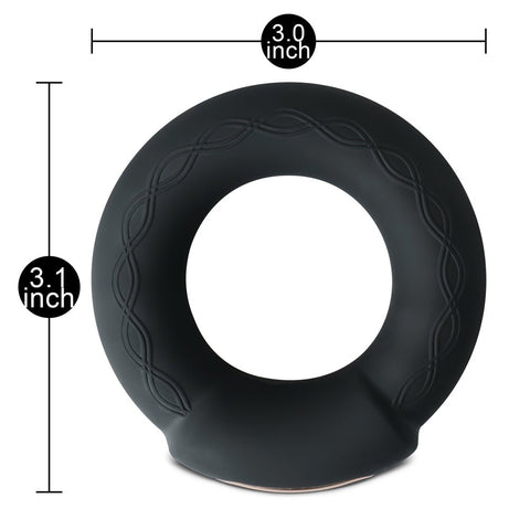 Loveangels Heat Loop Heating Vibrating Silicone Cock Ring - Loveangels