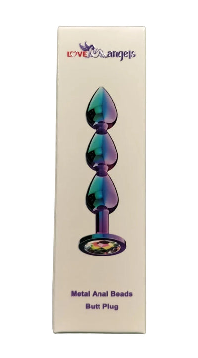 Loveangels Iridescent Metal Anal Beads Butt Plug - Loveangels