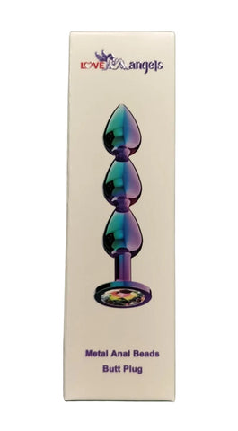 Loveangels Iridescent Metal Anal Beads Butt Plug - Loveangels