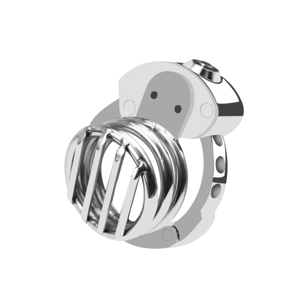 Loveangels Iron Veil X2 Stainless Steel Chastity Cage - Loveangels