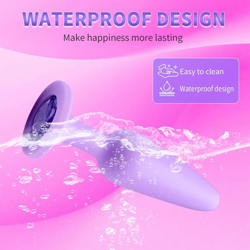 Loveangels Lavender Gem Silicone Anal Plug Set - Loveangels
