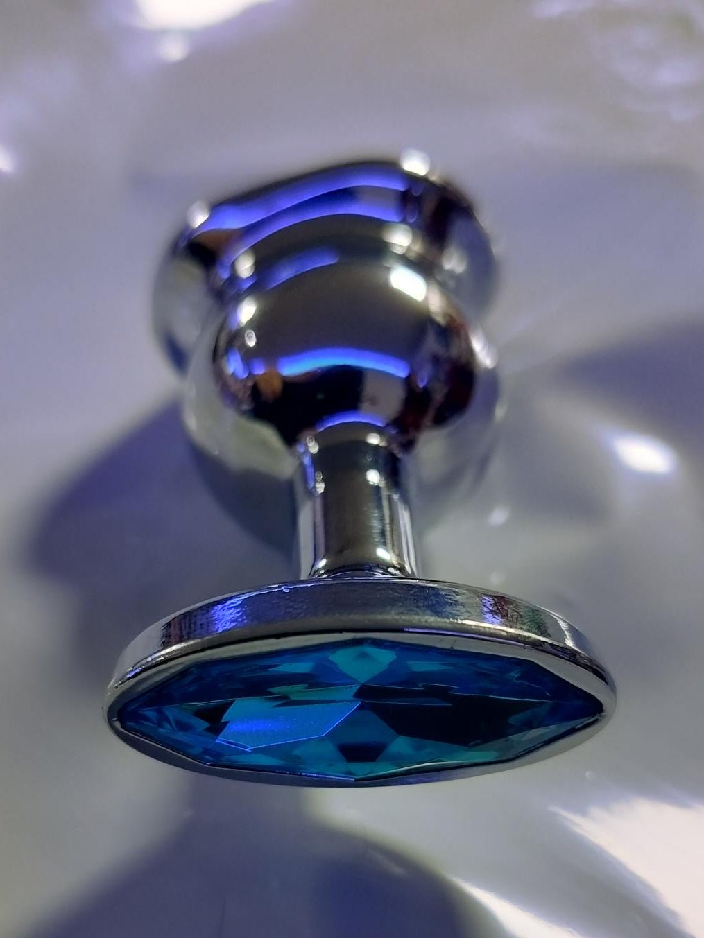 Loveangels Lil' Dick Butt Plug With Blue Gem Base - Loveangels