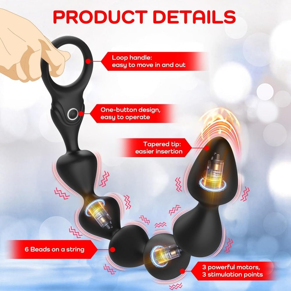 Loveangels Long And Flexible Vibrating Anal Beads - Loveangels