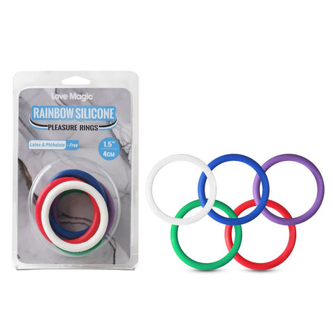 Loveangels Love Magic Rainbow Silicone Rings 5pk - Loveangels