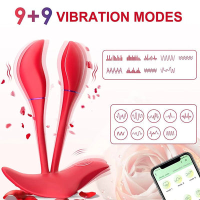 Loveangels LunaBloom Dual Tip Vibrator With App Control - Loveangels