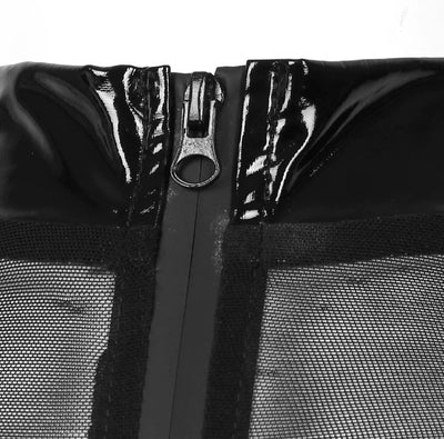 Loveangels Mesh And Wet Look Bra - Loveangels