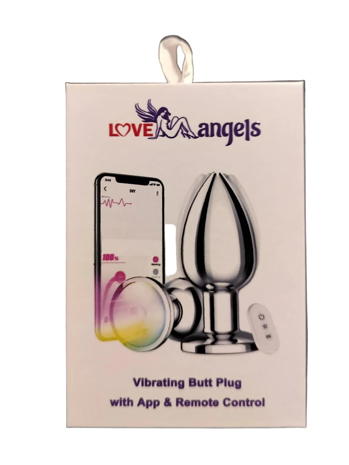 Loveangels Metal Vibrating Light - Up Base Anal Plug With Remote And App - Loveangels