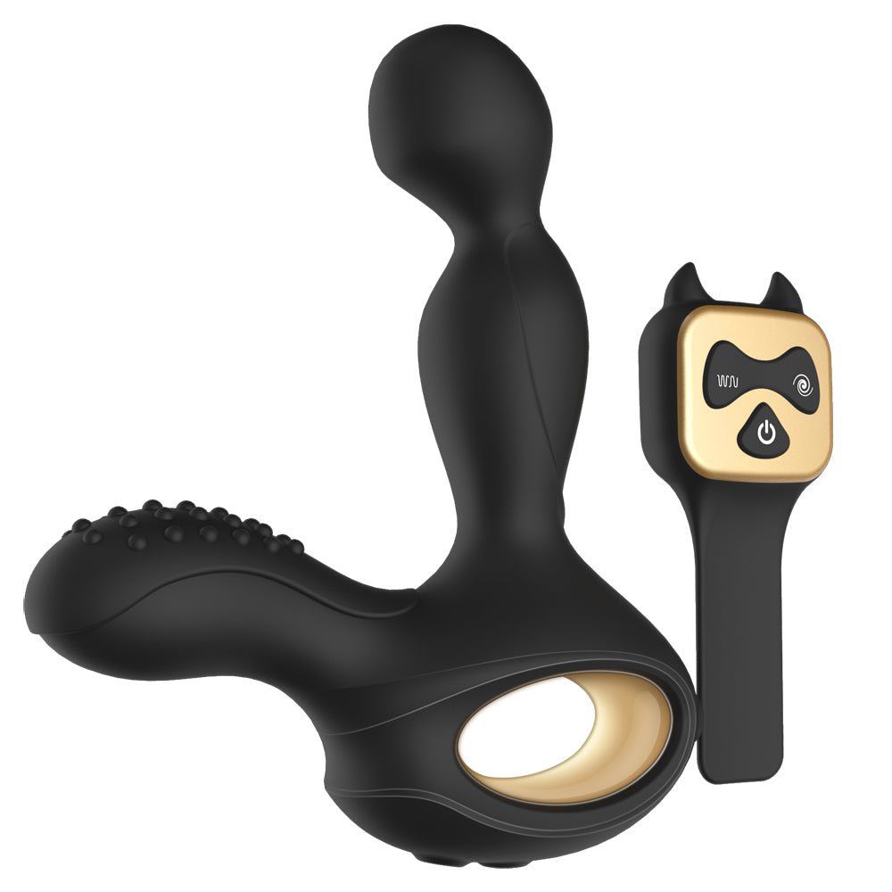Loveangels Noir Apex Rotating Prostate Massager With Heat and Remote Control - Loveangels