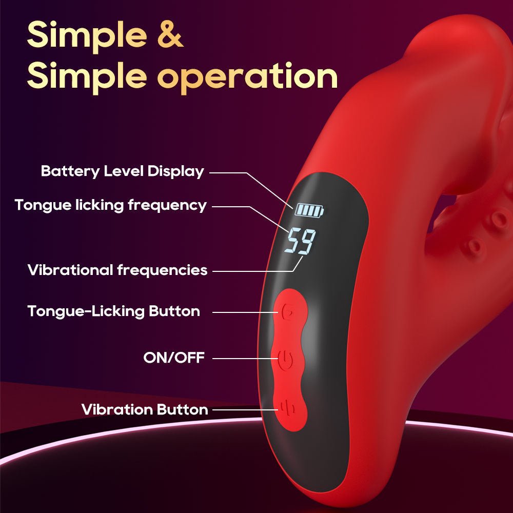 Loveangels Oral Curve Tongue - Licking Silicone Vibrator - Loveangels