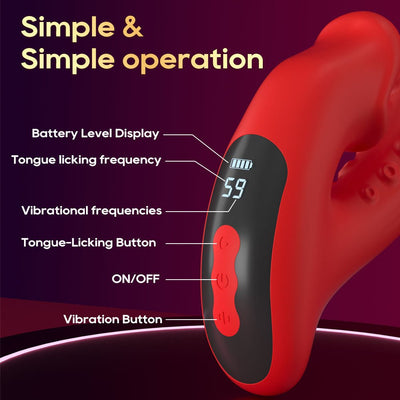 Loveangels Oral Curve Tongue - Licking Silicone Vibrator - Loveangels