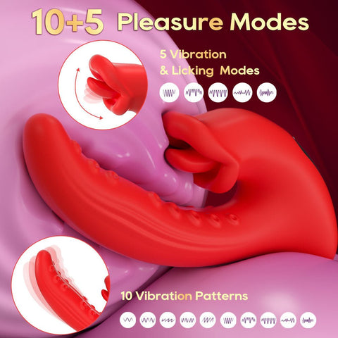 Loveangels Oral Curve Tongue - Licking Silicone Vibrator - Loveangels