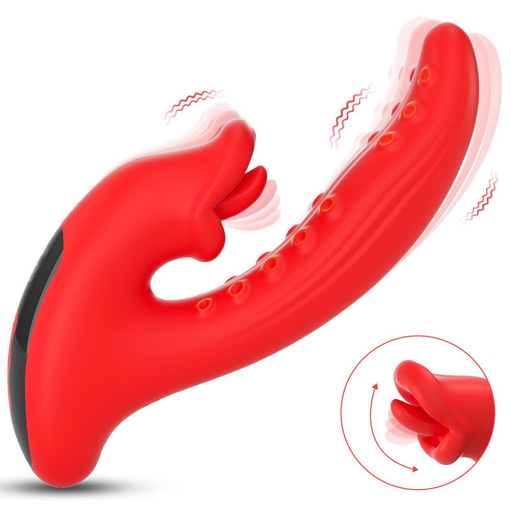 Loveangels Oral Curve Tongue - Licking Silicone Vibrator - Loveangels