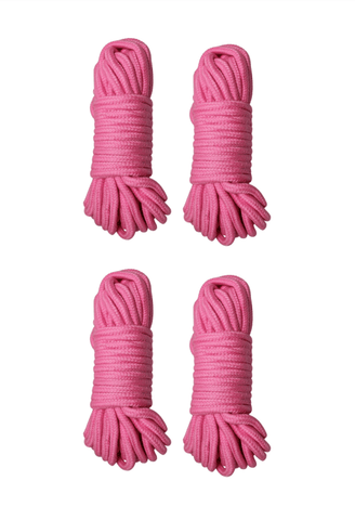 Loveangels Pack Of 4 Pink Bondage Rope - Loveangels