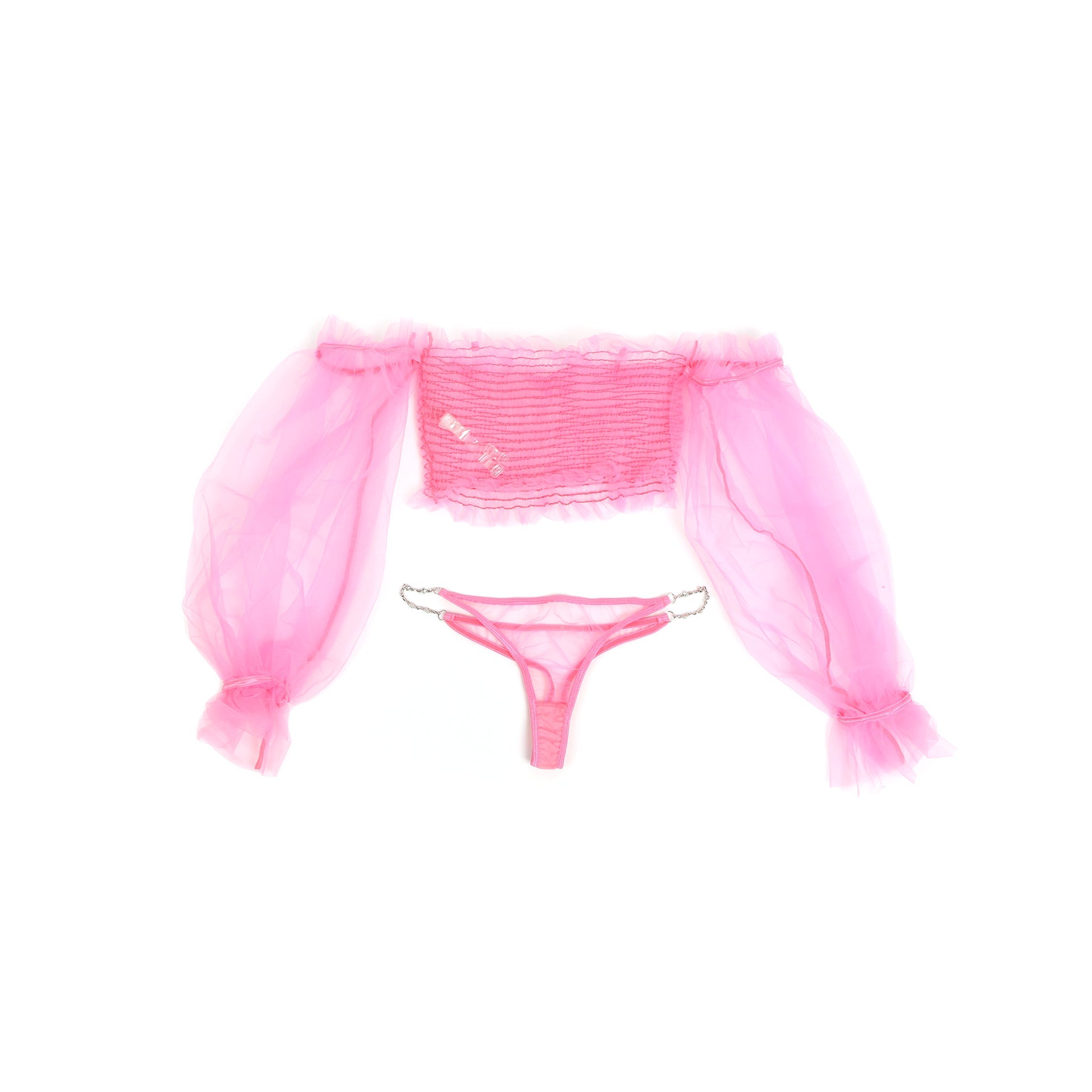 Loveangels Pink Ruffly 2pc Set - Loveangels