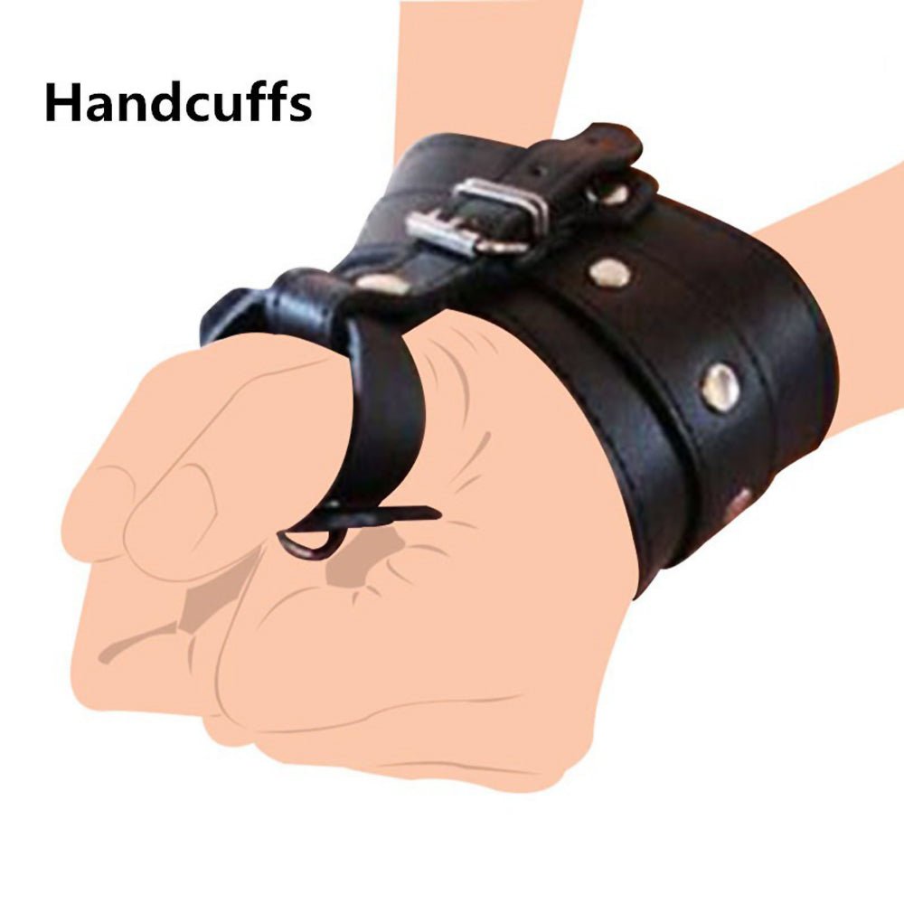 Loveangels PU Leather Adjustable Cuffs With Loops - Loveangels
