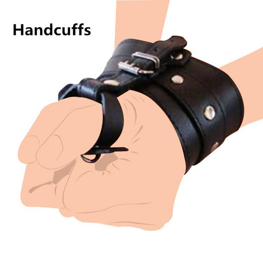 Loveangels PU Leather Adjustable Cuffs With Loops - Loveangels