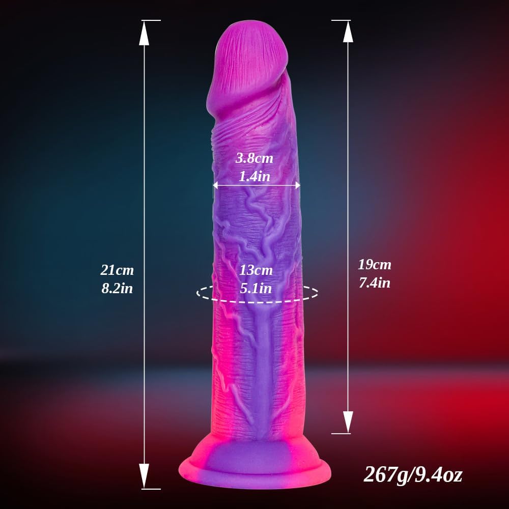 Loveangels Pure Curve Pink And Purple 7.9 Inch Dildo - Loveangels