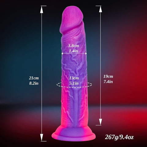 Loveangels Pure Curve Pink And Purple 7.9 Inch Dildo - Loveangels