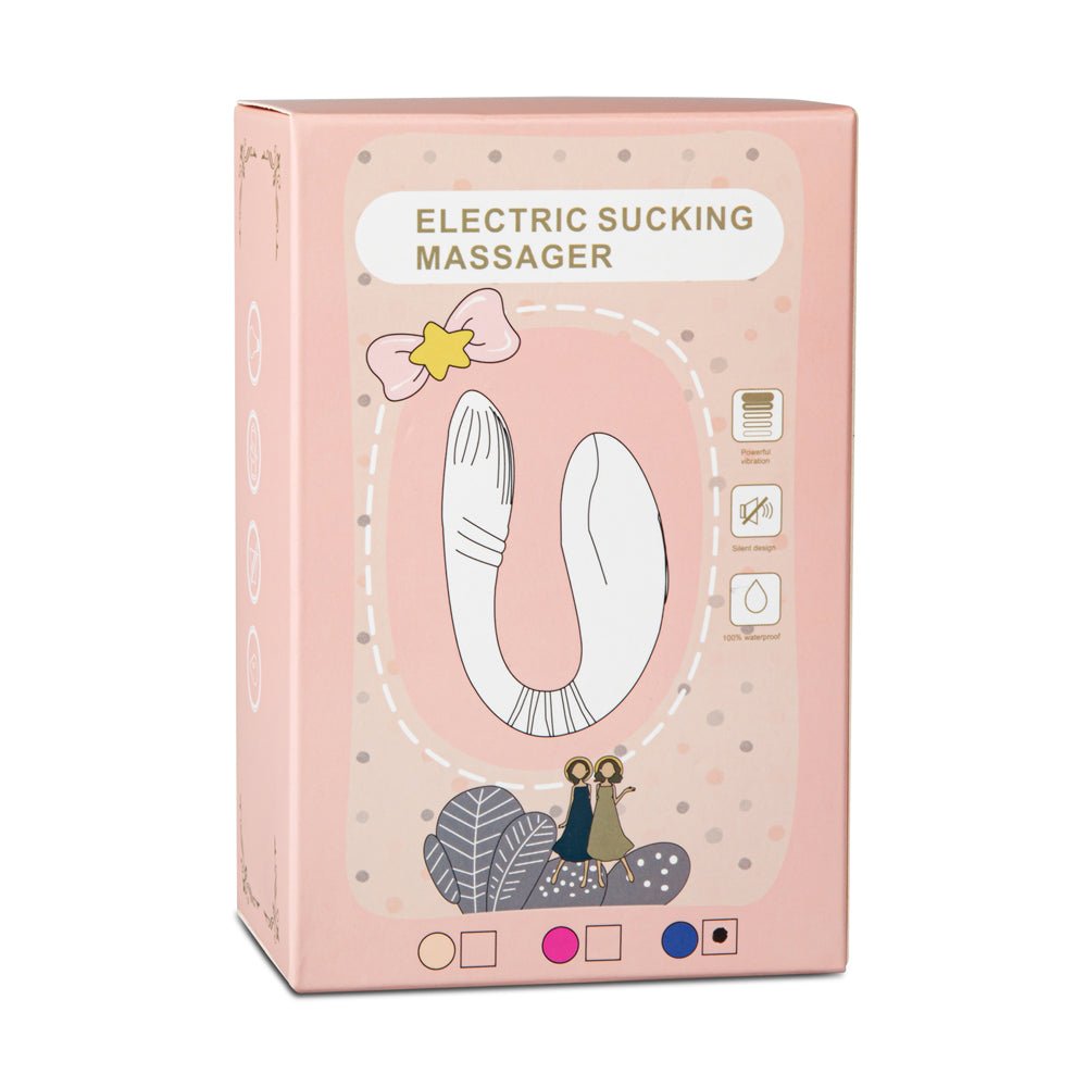 Loveangels Purple Remote Control Couples Vibrator with Air Pulse - Loveangels