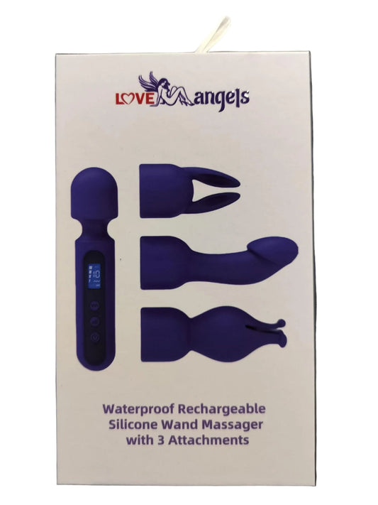 Loveangels Purple Wand With 3 Attachments - Loveangels