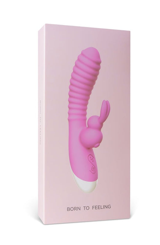 Loveangels Rechargeable Ribbed Silicone Rabbit Vibrator - Loveangels