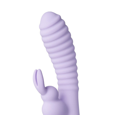 Loveangels Rechargeable Ribbed Silicone Rabbit Vibrator - Loveangels