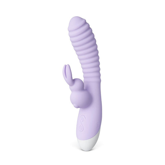 Loveangels Rechargeable Ribbed Silicone Rabbit Vibrator - Loveangels