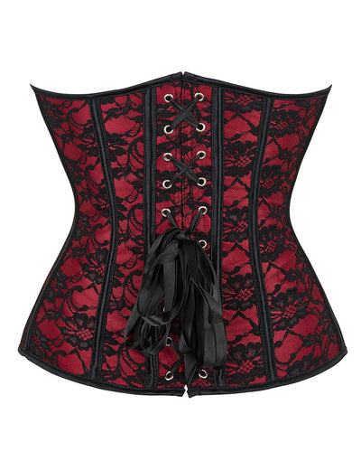 Loveangels Red And Black Boned Corset - Loveangels