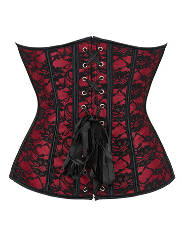 Loveangels Red And Black Boned Corset - Loveangels