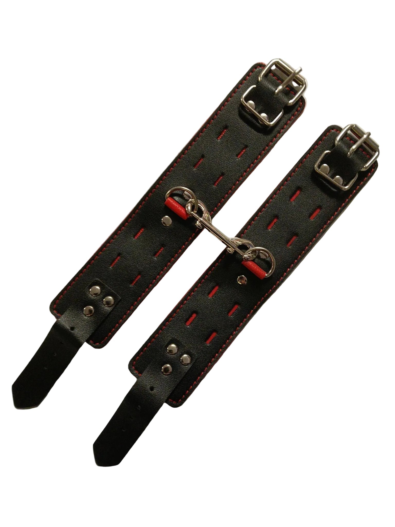 Loveangels Red And Black PU Cuffs - Loveangels