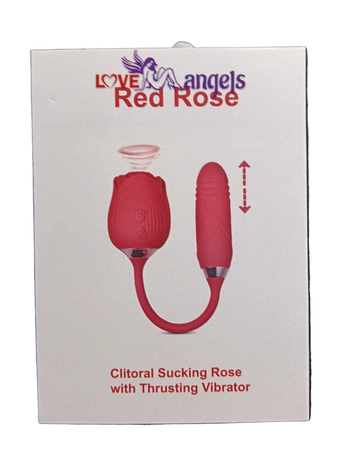 Loveangels Red Rose Clitoral Suction With Thrusting Vibrator - Loveangels