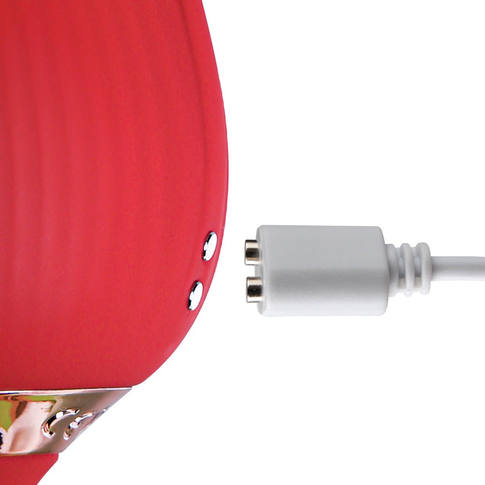 Loveangels Red Rose Clitoral Suction With Thrusting Vibrator - Loveangels
