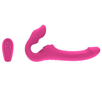 Loveangels Remote Control Dual Ended Solid Strap On With Suction - Loveangels