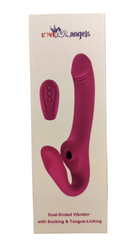 Loveangels Remote Control Dual Ended Solid Strap On With Suction - Loveangels