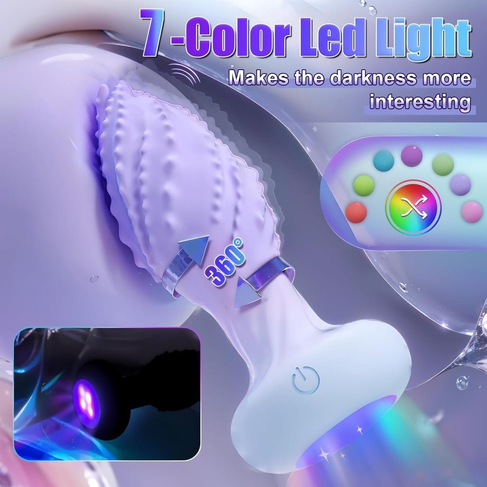 Loveangels Remote Control Rotating And Vibrating Anal Plug With Light - Loveangels