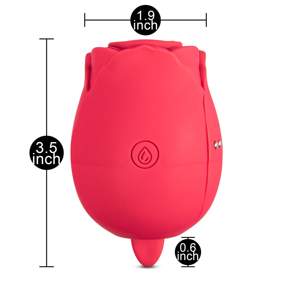 Loveangels Rose Pulse Dual Ended Vibrating Air Pulse And Licker - Loveangels