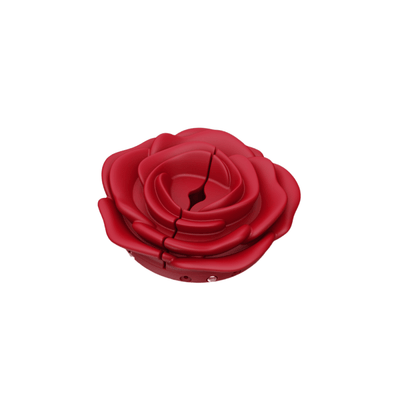 Loveangels Rose Red Rechargeable Vibrating Nipple Clamps With Remote Control - Loveangels
