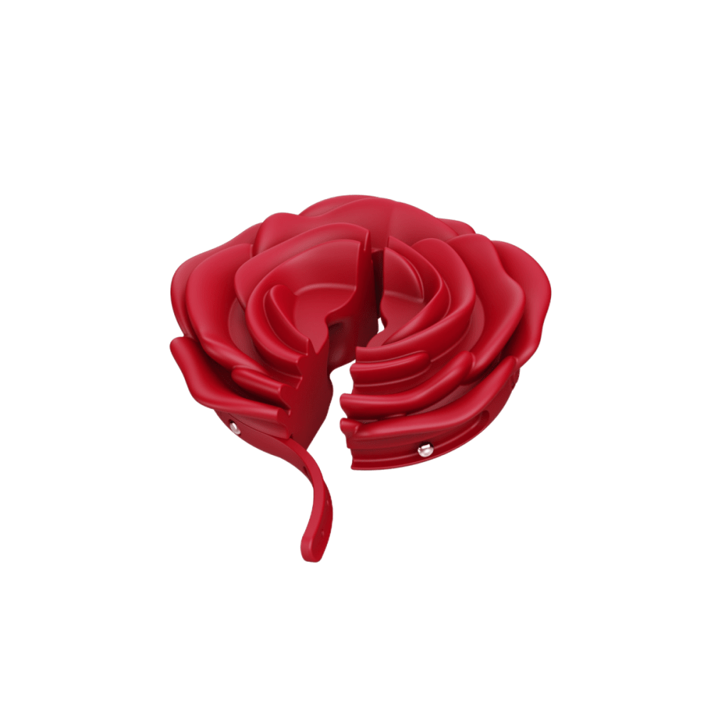 Loveangels Rose Red Rechargeable Vibrating Nipple Clamps With Remote Control - Loveangels