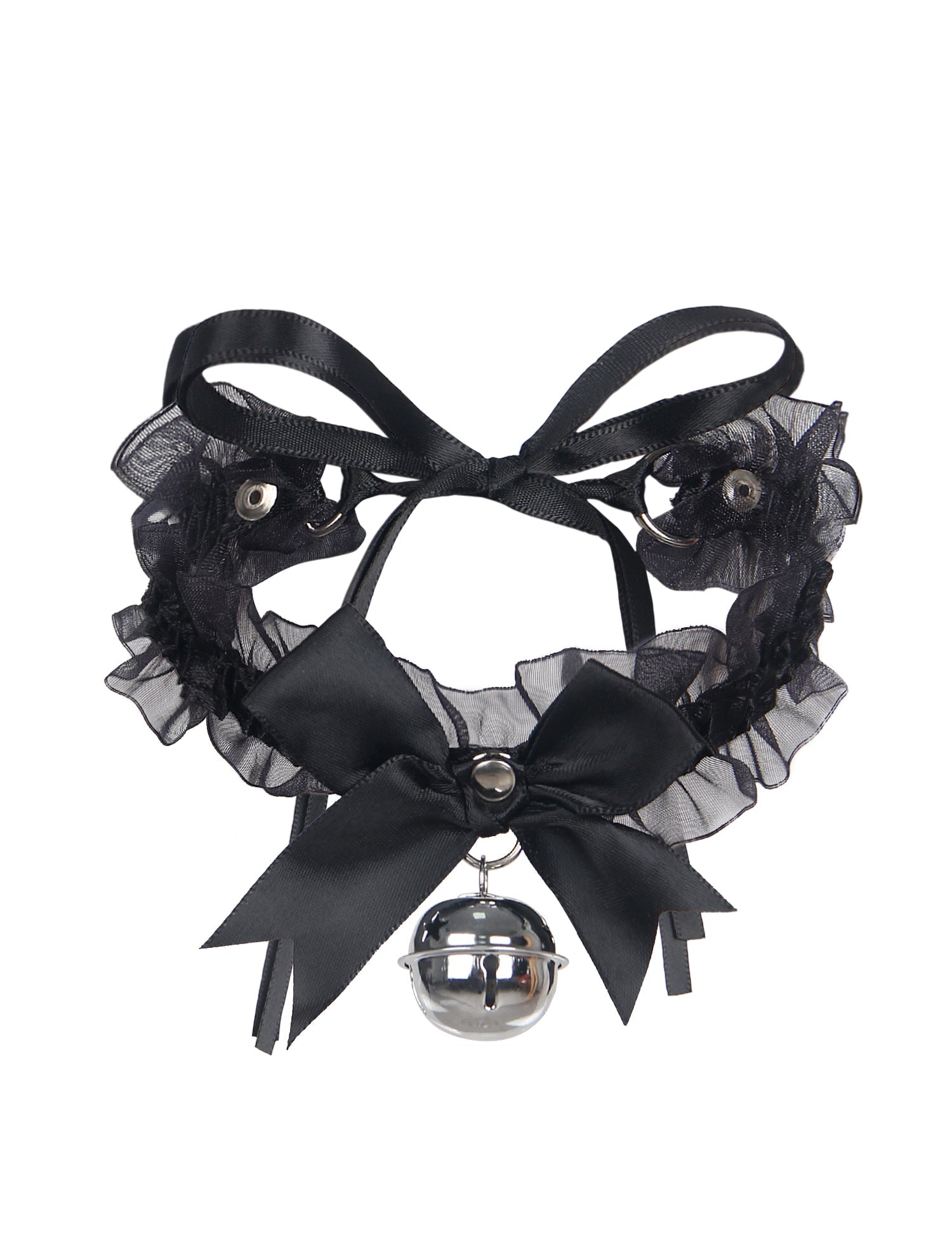 Loveangels Sexy Bow Lace Bell Neck Ring - Loveangels