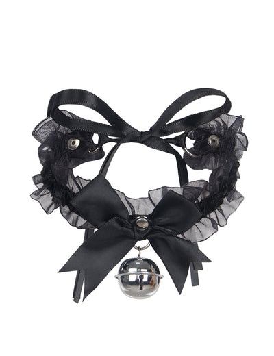 Loveangels Sexy Bow Lace Bell Neck Ring - Loveangels