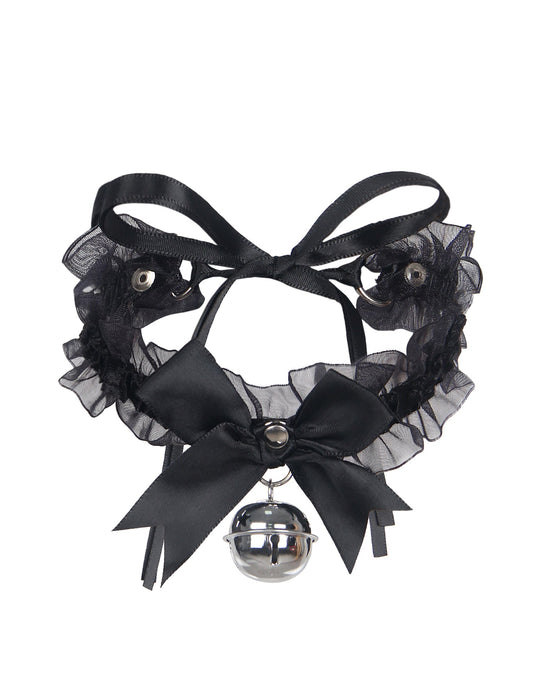 Loveangels Sexy Bow Lace Bell Neck Ring - Loveangels
