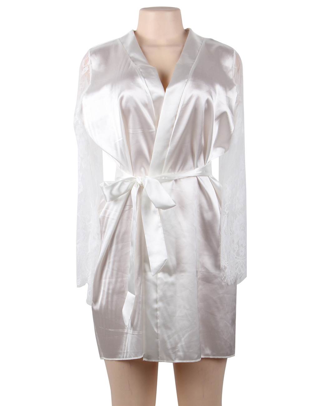Loveangels Silk And Lace Kimono - Loveangels