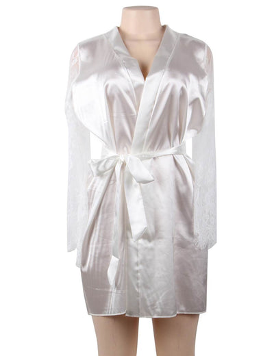 Loveangels Silk And Lace Kimono - Loveangels