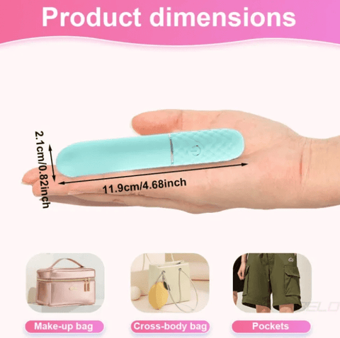 Loveangels Slim Pulse Cyan Bullet Vibrator - Loveangels