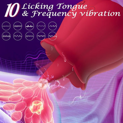Loveangels Smart Pulse Licking And Vibrating Tongue Rose - Loveangels