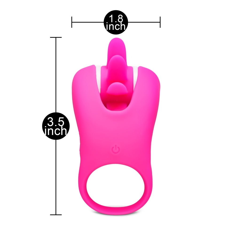 Loveangels Spinning Tongue Vibrating Cock Ring - Loveangels