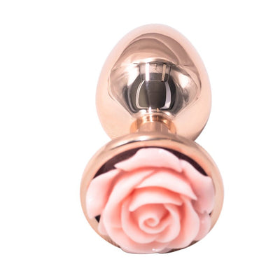 Loveangels Steel Bloom Rose Metal Anal Plug - Loveangels