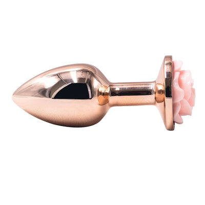 Loveangels Steel Bloom Rose Metal Anal Plug - Loveangels