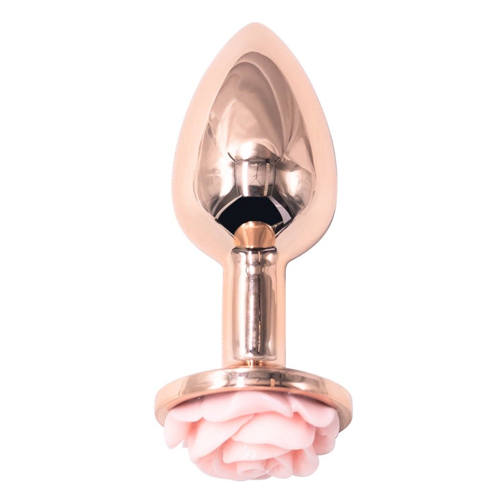 Loveangels Steel Bloom Rose Metal Anal Plug - Loveangels